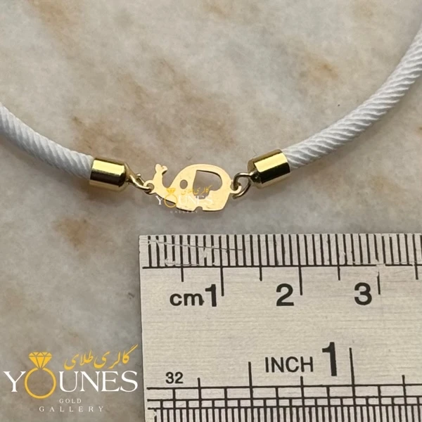 دستبند فیل قلبی طلا لیزری